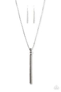 Metallic MESH-Up - Silver Paparazzi Necklace