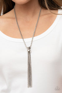 Metallic MESH-Up - Silver Paparazzi Necklace