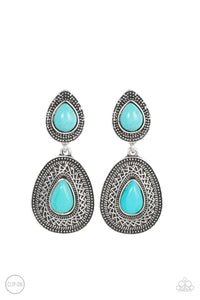 Country Soul - Blue Earrings Clip Paparazzi