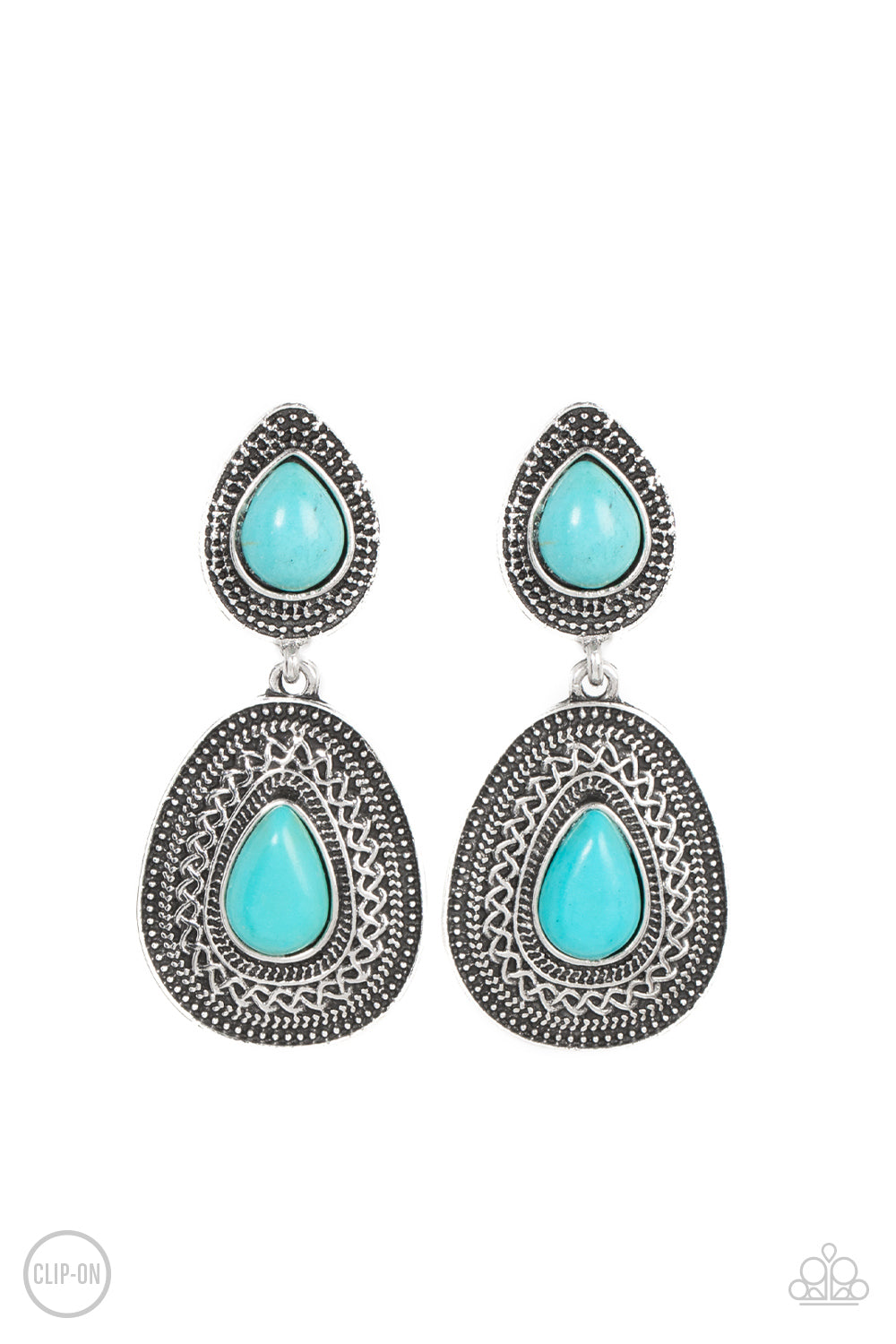 Country Soul - Blue Earrings Clip Paparazzi