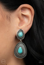 Load image into Gallery viewer, Country Soul - Blue Earrings Clip Paparazzi
