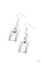 Load image into Gallery viewer, Blazing Buckles - Silver Paparazzi Earrings
