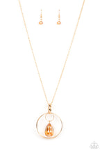 Load image into Gallery viewer, Swinging Shimmer - Gold Paparazzi Necklace

