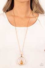 Load image into Gallery viewer, Swinging Shimmer - Gold Paparazzi Necklace
