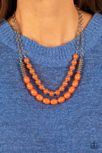 Load image into Gallery viewer, Venetian Voyage - Orange Paparazzi Necklace
