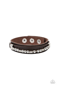 Easy on the Hardware - Brown Paparazzi Bracelet