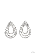 Load image into Gallery viewer, Take a POWER Stance - White Post Earrings - Paparazzi Accessories
