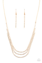 Load image into Gallery viewer, Surreal Sparkle - Gold Paparazzi Necklace

