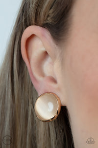 Cool Pools - Gold Paparazzi Earrings