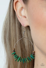 Load image into Gallery viewer, Hawaiian Kiss - Green Paparazzi Earrings
