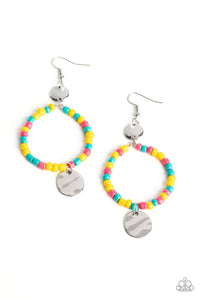 Cayman Catch - Yellow Paparazzi Earrings