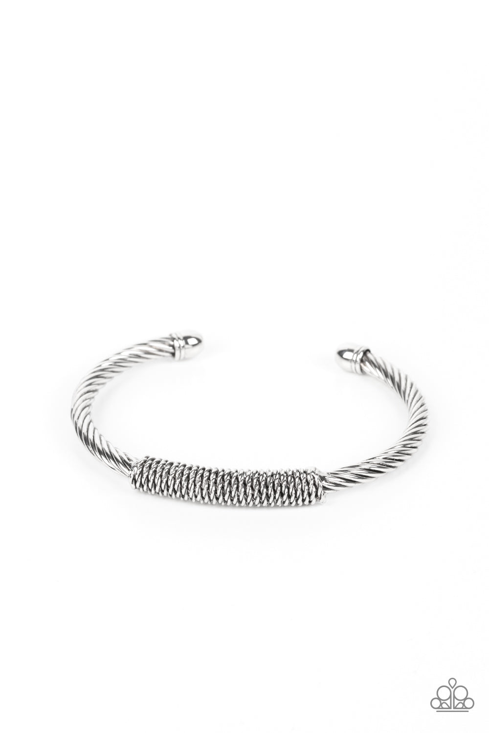 CABLE-Minded - Silver Paparazzi Bracelet