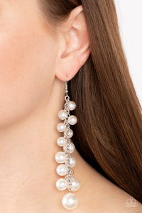 Atlantic Affair - White Paparazzi Earrings