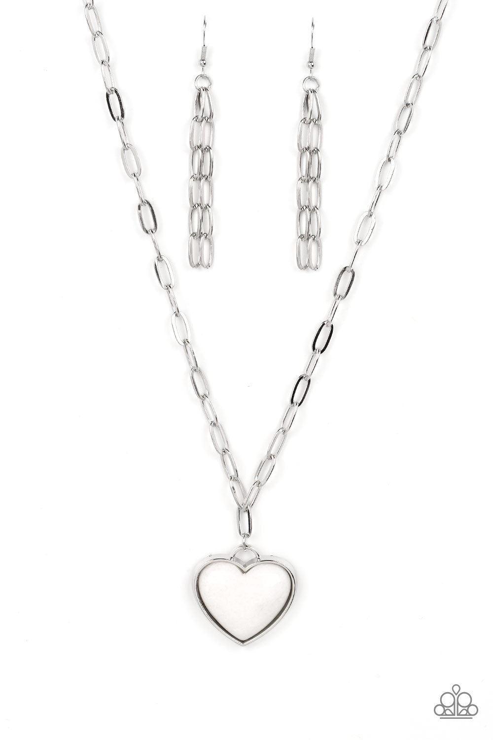 Everlasting Endearment - White Paparazzi Necklace