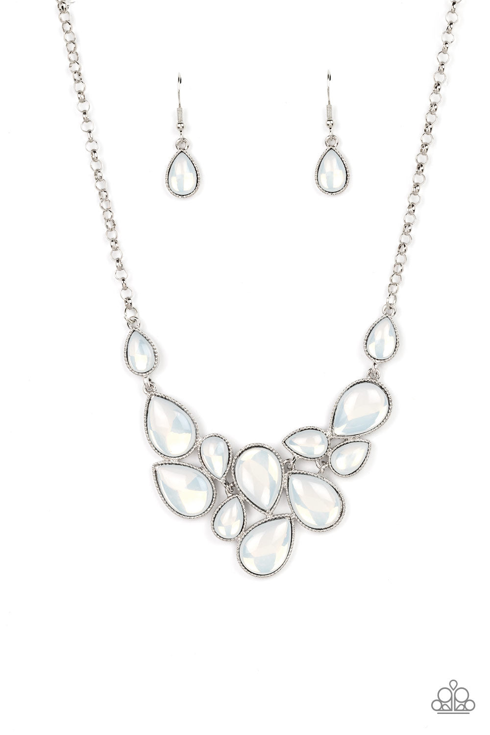 Keeps GLOWING and GLOWING - White Paparazzi Necklace