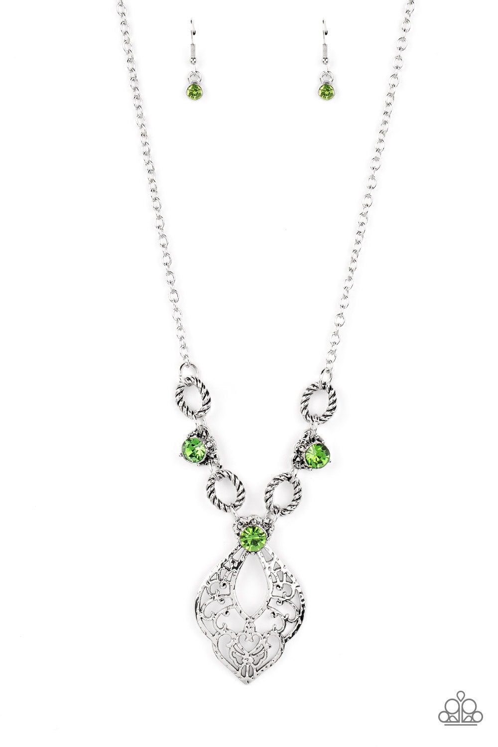 Contemporary Connections - Green Necklace Paparazzi