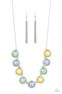 Queen of the Cosmos - Green Paparazzi Necklace