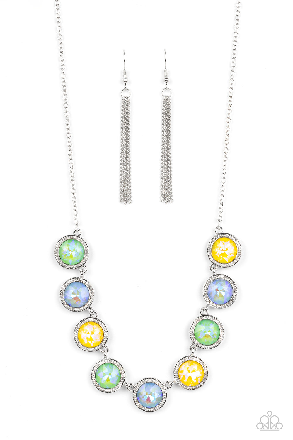 Queen of the Cosmos - Green Paparazzi Necklace