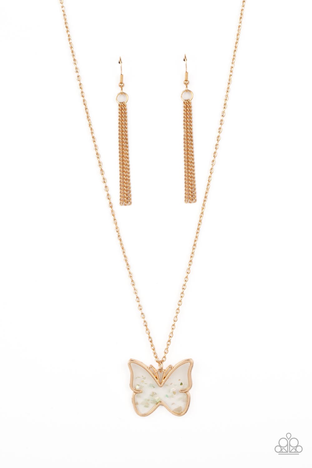 Gives Me Butterflies - Gold Necklace - Paparazzi