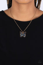 Load image into Gallery viewer, Gives Me Butterflies - Gold Necklace - Paparazzi
