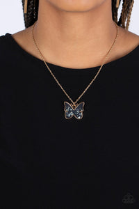 Gives Me Butterflies - Gold Necklace - Paparazzi