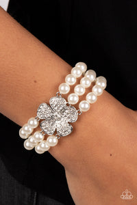 Park Avenue Orchard - White Paparazzi Bracelet
