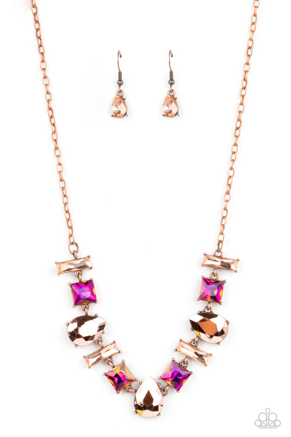 Interstellar Ice - Copper Necklace Paparazzi