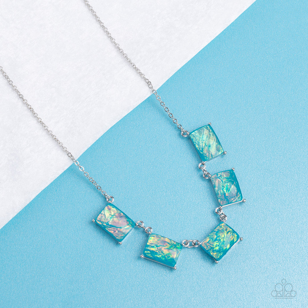 Opalescent Oblivion - Blue Paparazzi Necklace