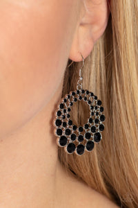 So Self-GLOW-rious - Black Paparazzi Earrings