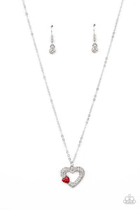 Bedazzled Bliss - Red Paparazzi Necklace