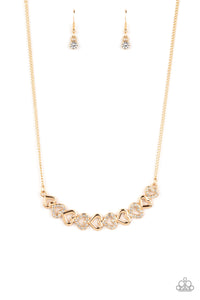 Sparkly Suitor - Gold Paparazzi Necklace