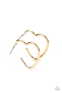 Burnished Beau - Gold Paparazzi Earrings