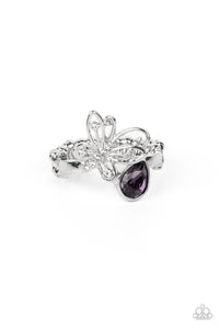 Flawless Flutter - Purple Paparazzi Ring