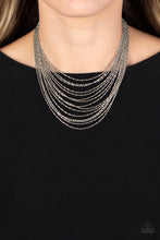 Load image into Gallery viewer, Cascading Chains - Silver Paparazzi Necklace
