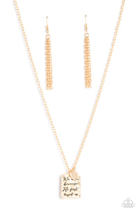 Divine Devotion - Gold Paparazzi Necklace