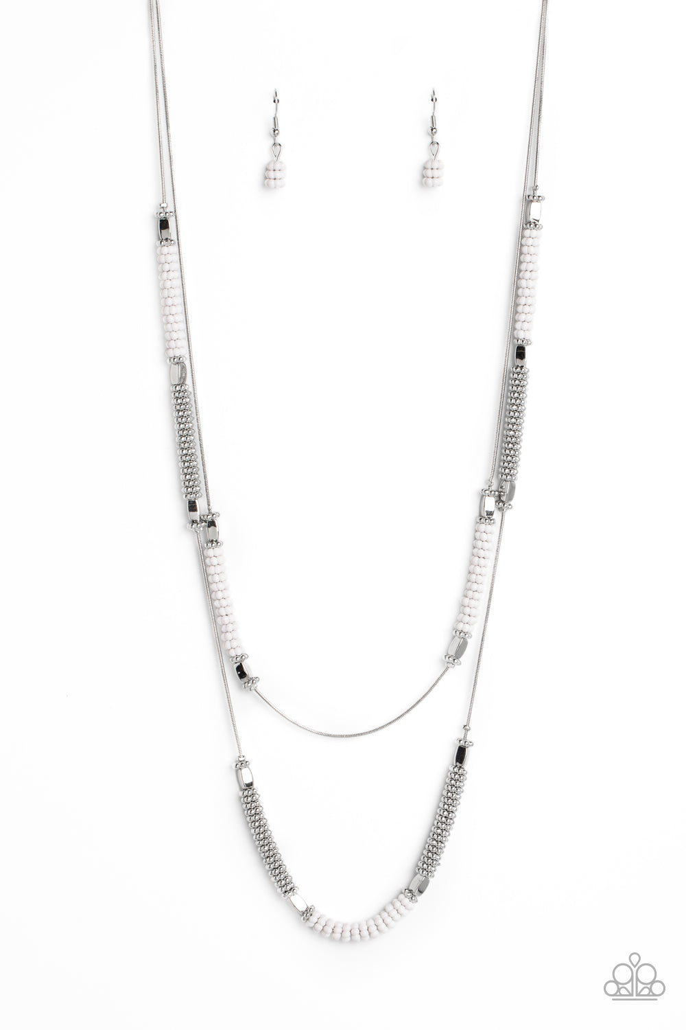 Caviar Chic - White Paparazzi Necklace