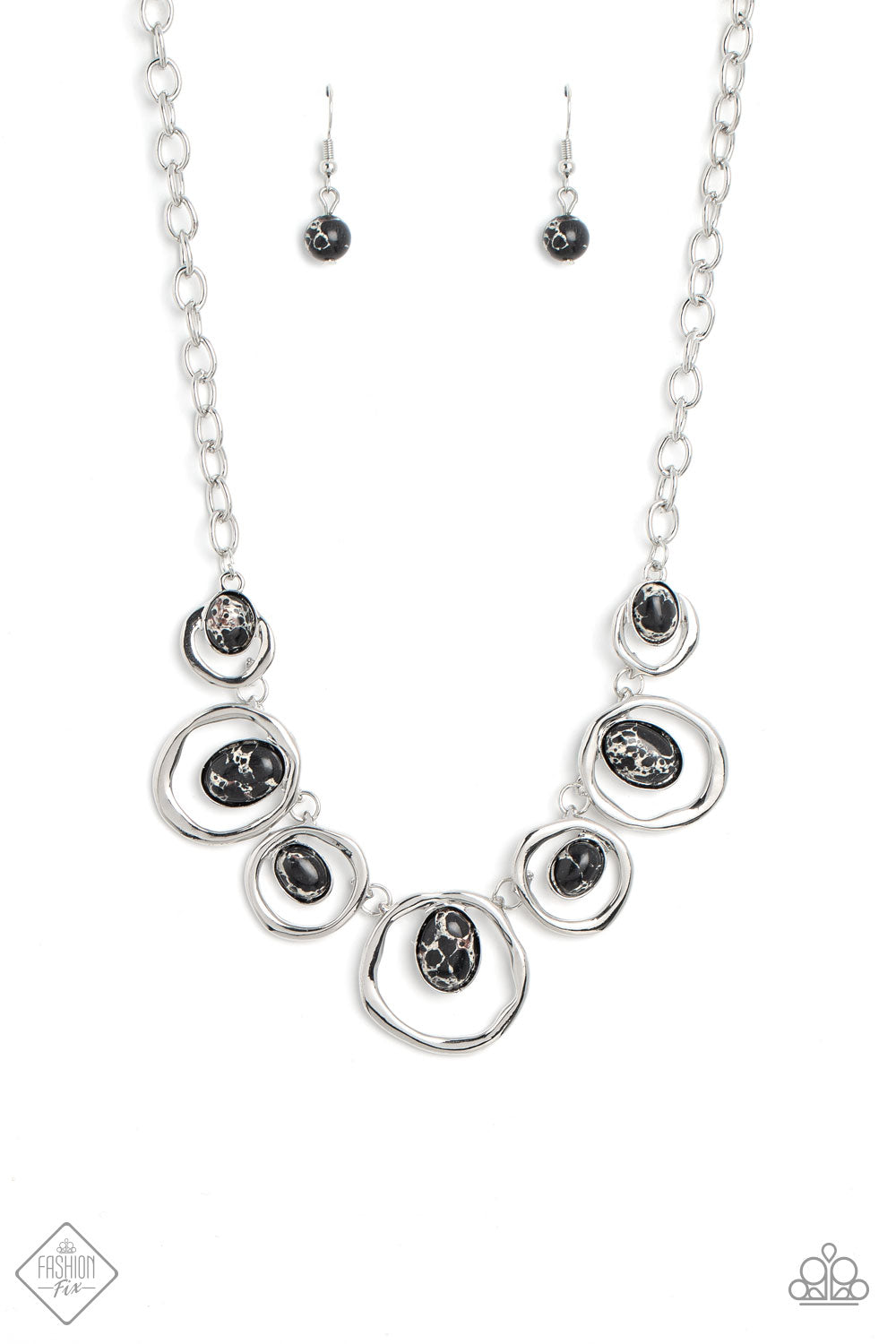 Marble Medley - Black Paparazzi Necklace December 2022 Fashion Fix