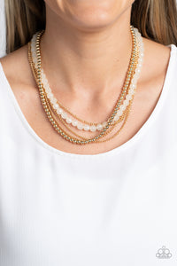 Boardwalk Babe - Gold Paparazzi Necklace