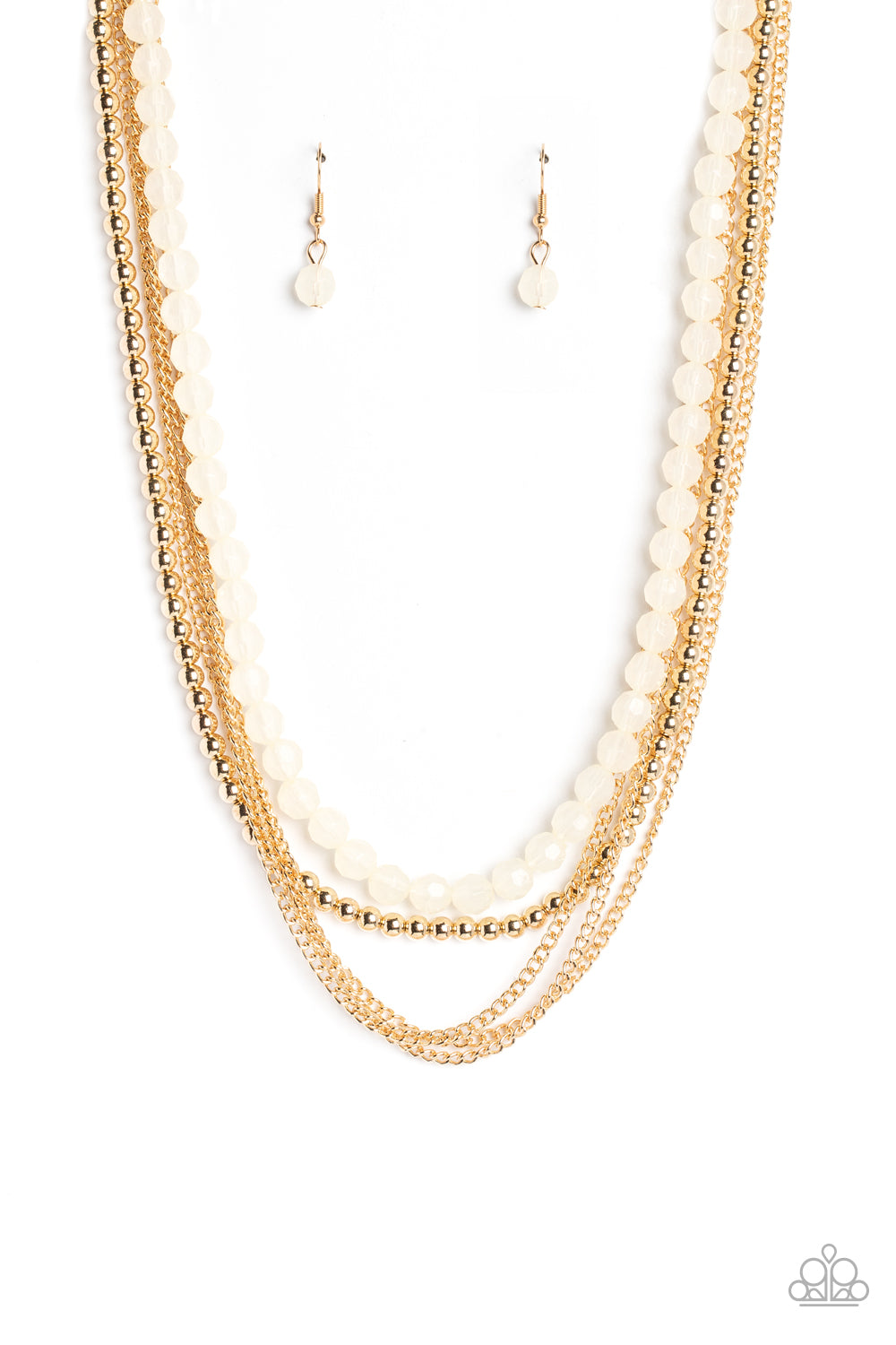 Boardwalk Babe - Gold Paparazzi Necklace