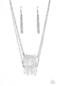 Crystal Catwalk - White Paparazzi Necklace