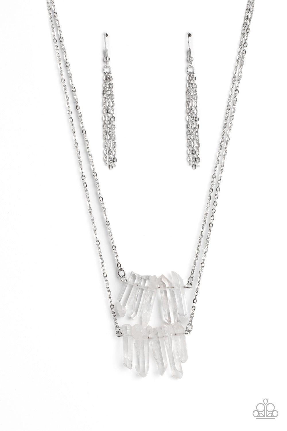 Crystal Catwalk - White Paparazzi Necklace