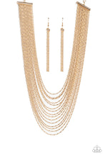 Load image into Gallery viewer, Cascading Chains - Gold Paparazzi Necklace
