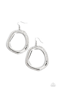 Scintillating Shareholder - White Paparazzi Earring