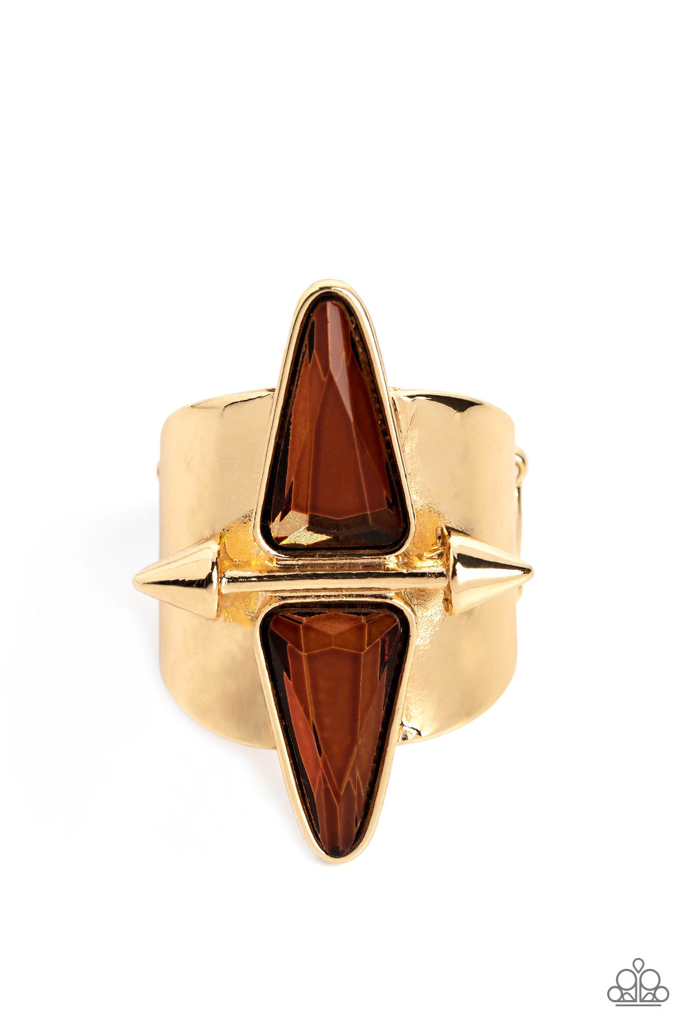 Combustible Compass - Brown Paparazzi Ring