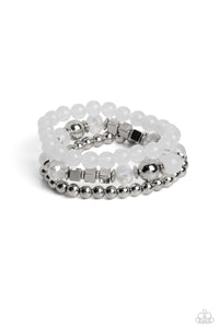 CUBE Your Enthusiasm - White Paparazzi Bracelet