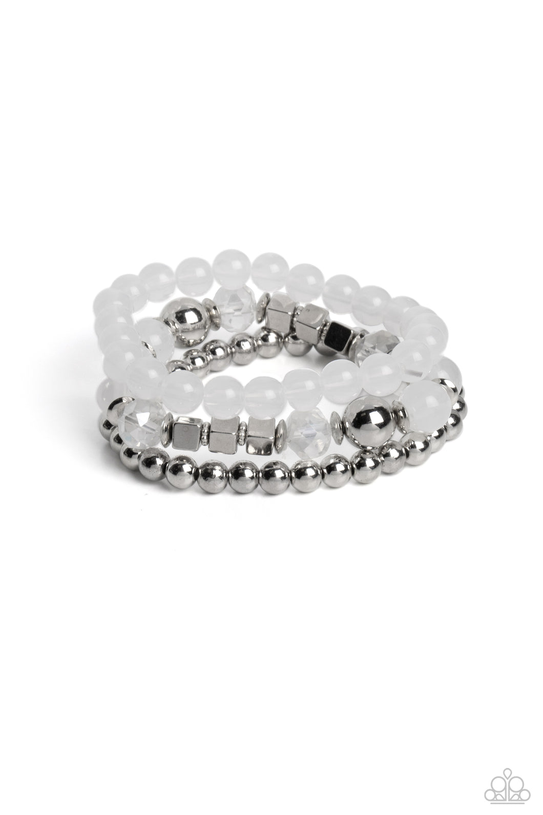 CUBE Your Enthusiasm - White Paparazzi Bracelet