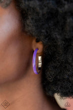 Load image into Gallery viewer, GROOVY GLISSANDO PURPLE PAPARAZZI EARRINGS Fashion Fix December 2022
