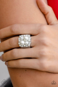 Fiercely 5th Avenue Opulent Overture - White - Paparazzi Ring