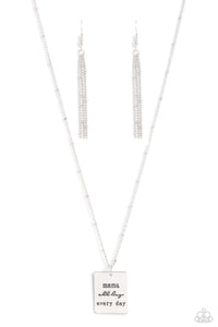 Mama MVP - Silver Paparazzi Necklace