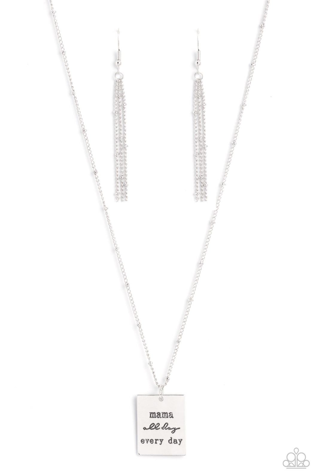 Mama MVP - Silver Paparazzi Necklace